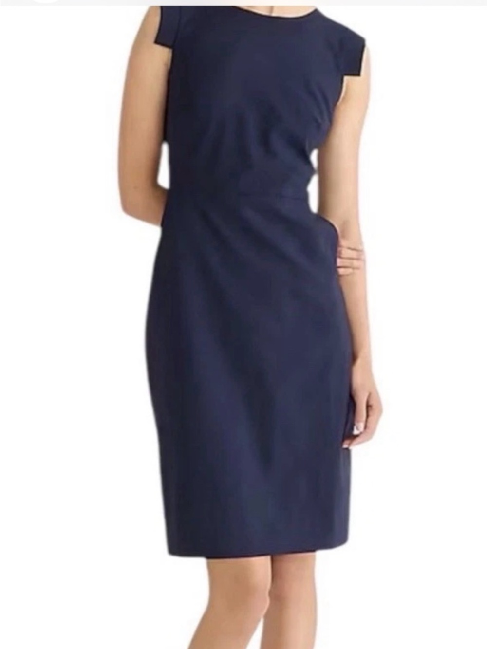 J. Crew Black Sleeveless Midi Sheath Dress. SIZE 00
